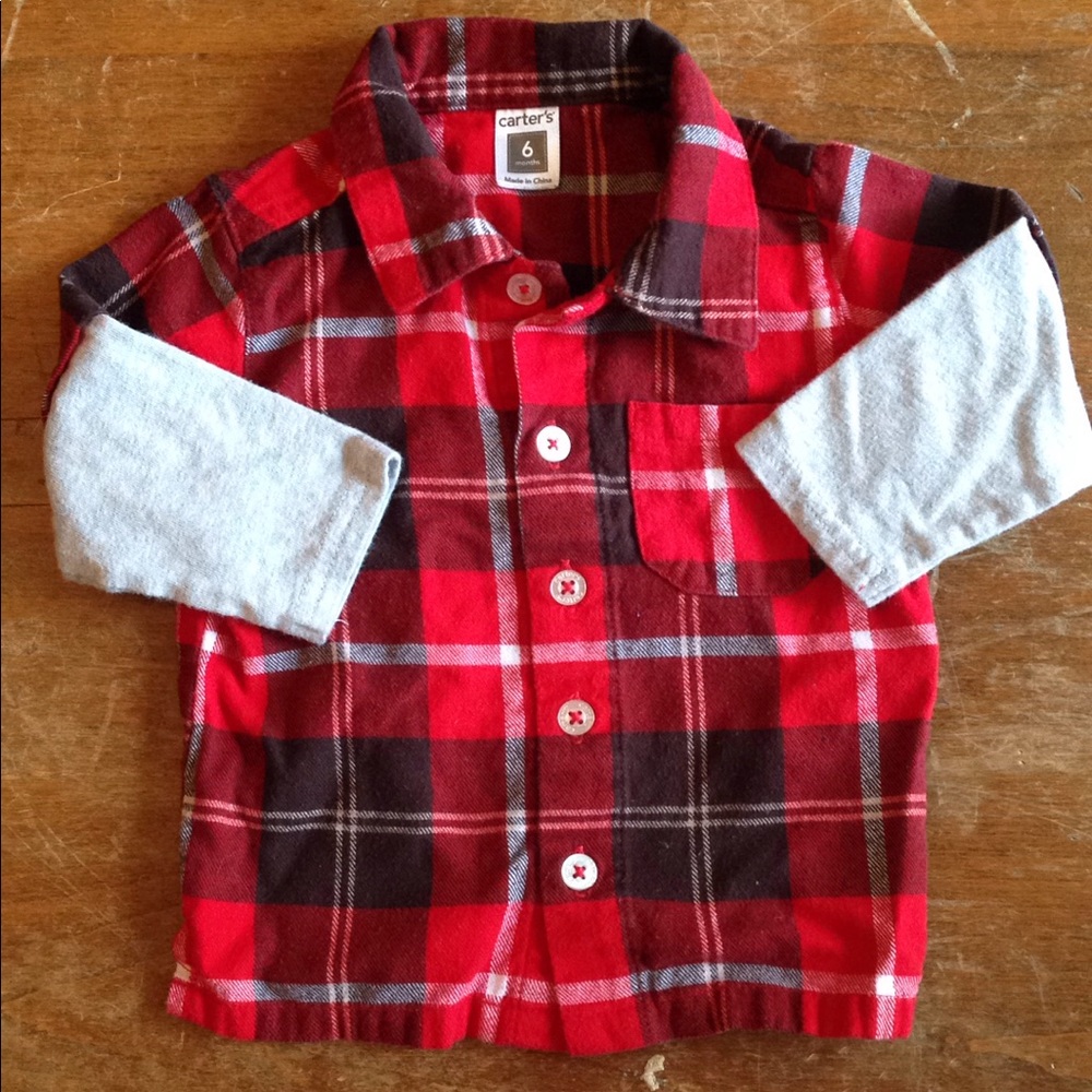 Carters flannel shirt-6 months